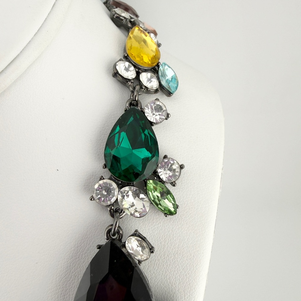 Multicolor Glass Rhinestone Statement Choker/Neck… - image 6